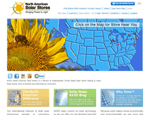 Tablet Screenshot of northamericansolarstores.com